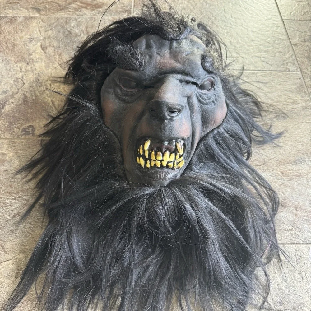 RARE! Mario Chiodo Latex Mask ~  WEREWOLF ~ Full Head Mask  with Hair Halloween‎